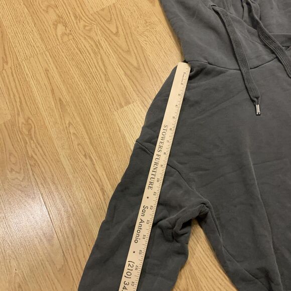 NSF Sweater Dress Womens Small Gray Hooded Asymmetrical Hem French Terry BOHO - Picture 8 of 16